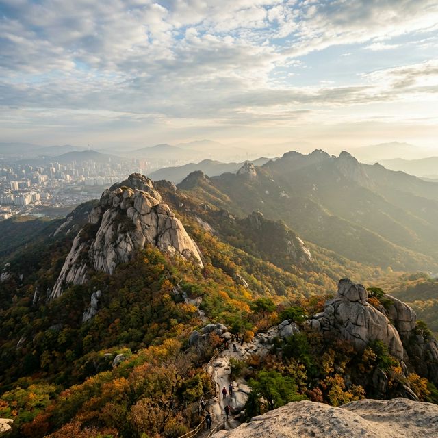 A Hiking Bukhansan National Park scene