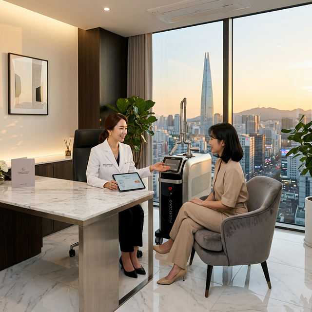 Luxurious Medical Spa Interior in Gangnam with City View