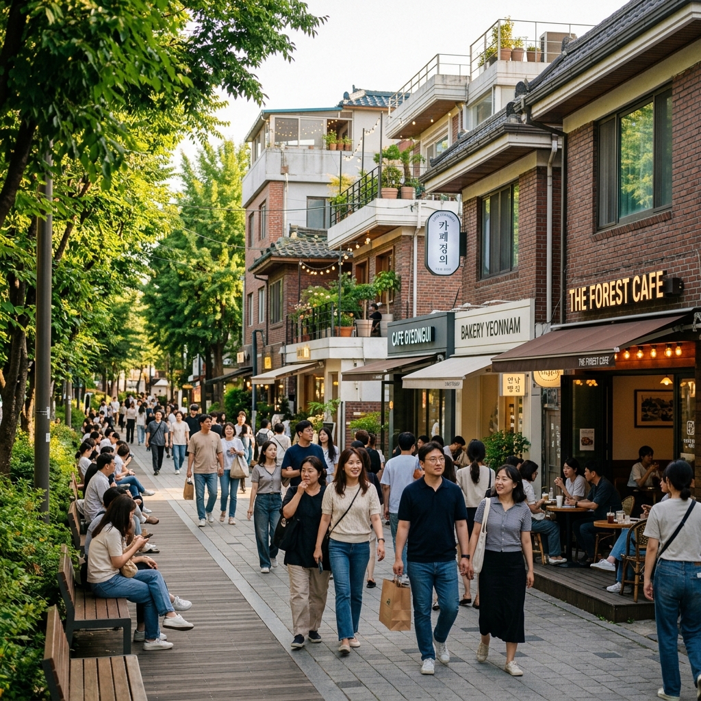A Exploring Yeonnam-dong scene