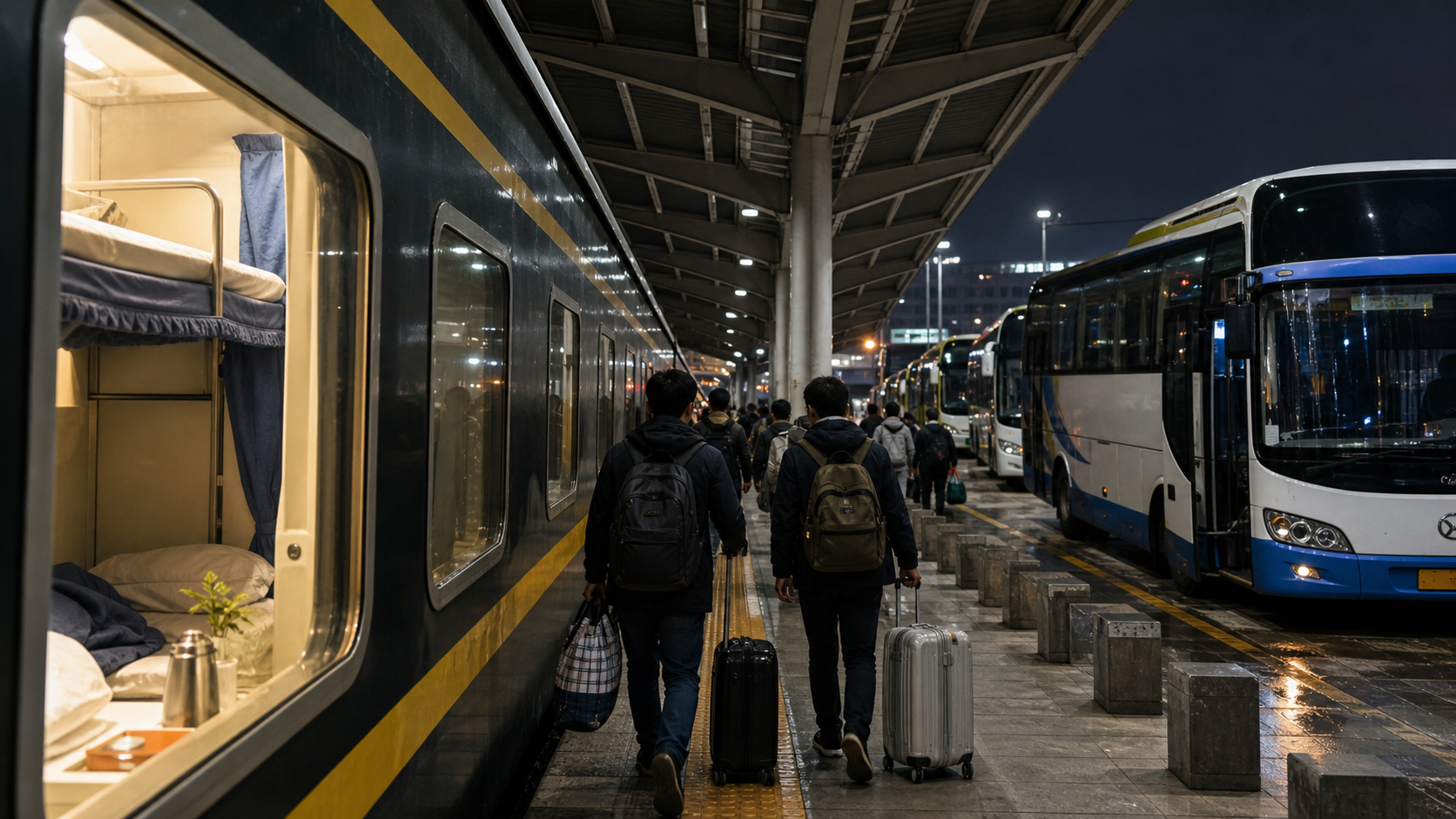 China Budget Transport: Buses, Slow Trains & Long-Distance Night Trains