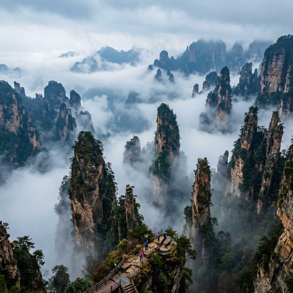 Zhangjiajie National Forest Park: Avatar Mountains, Skywalk & Glass Bridge