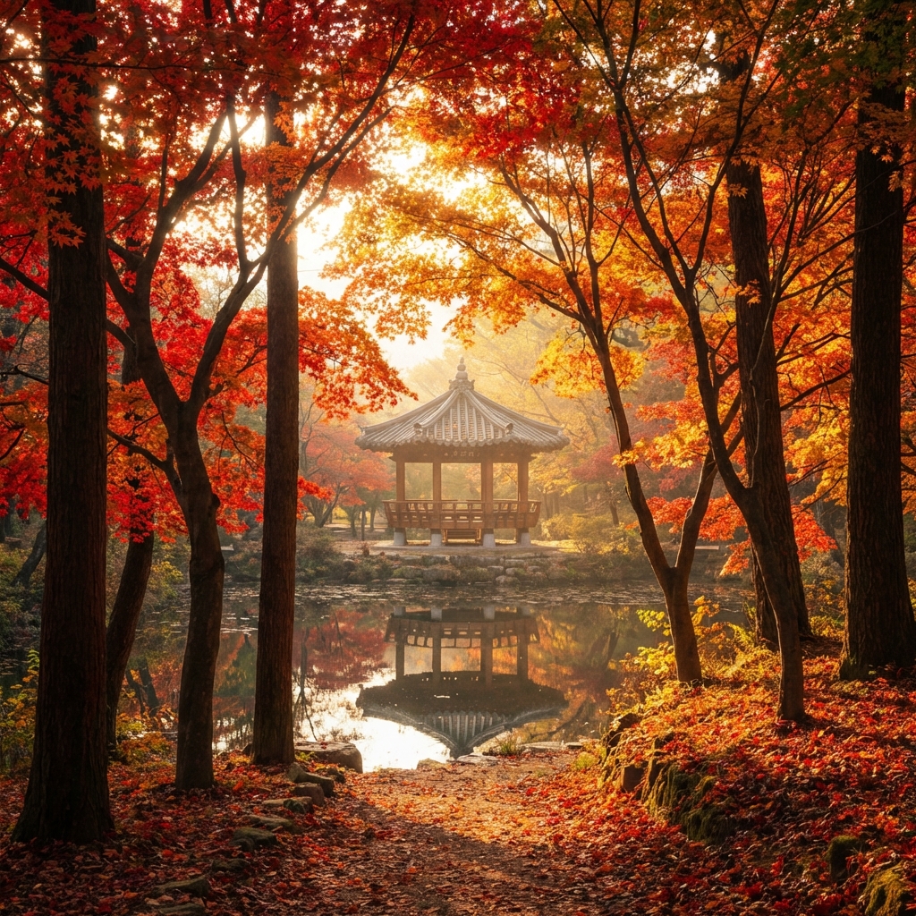 Korea Fall Foliage Maple Tunnel