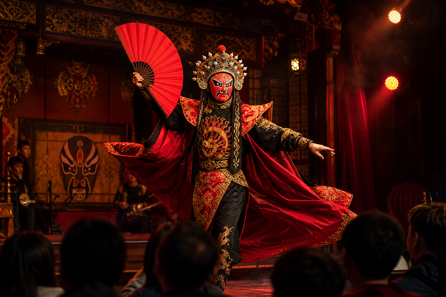 Sichuan Opera face-changing performance in Chengdu