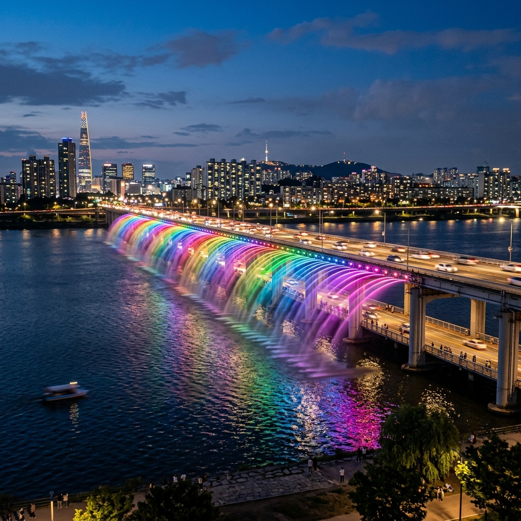 A Iconic K-Drama Bridge and River Scenes scene