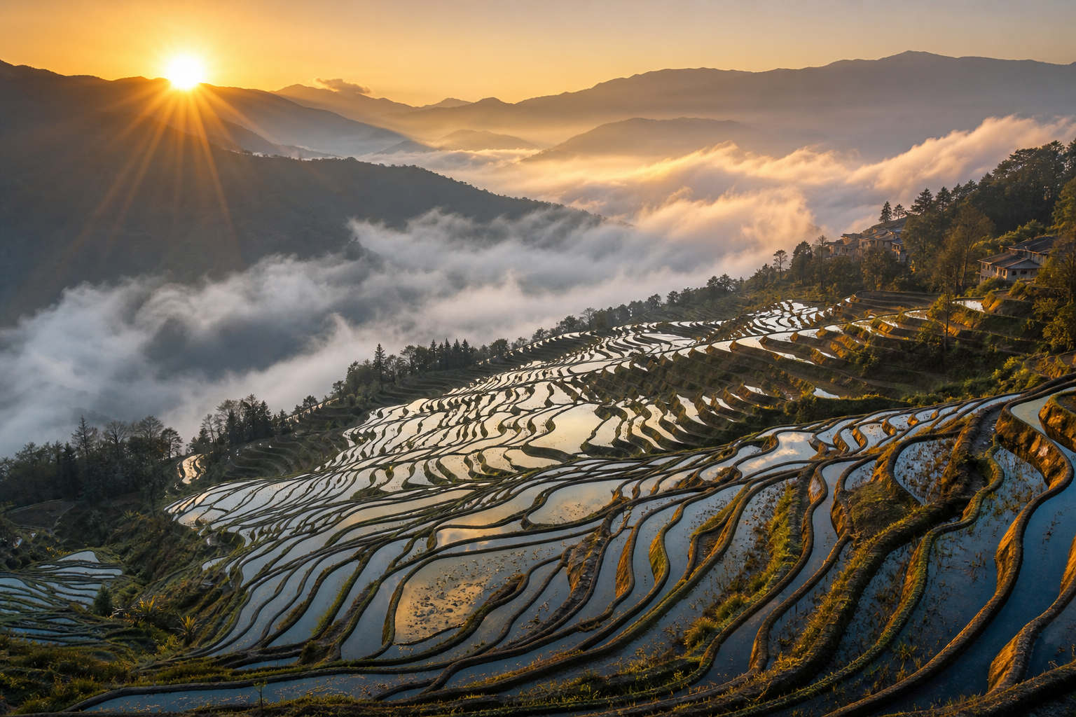Terraced Rice Fields of Yuanyang Yunnan: Sunrise Seasons & Access Guide