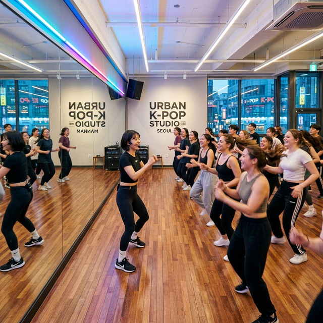 A Learn K-Pop Dance in Seoul scene