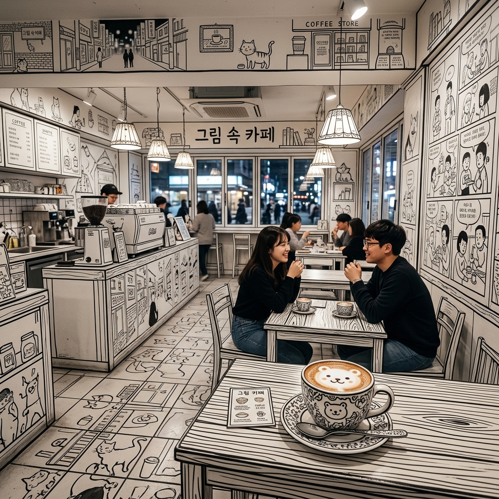 Themed Cafes in Seoul: From Animal Cafes to 2D Comics