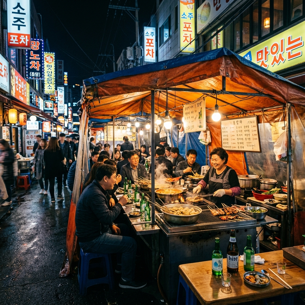 How to Order Drinks at a Korean Pojangmacha (Street Tent Bar)