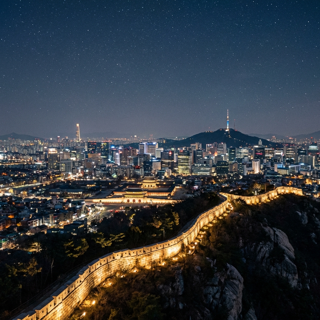 Seoul Night Hiking Inwangsan Wall